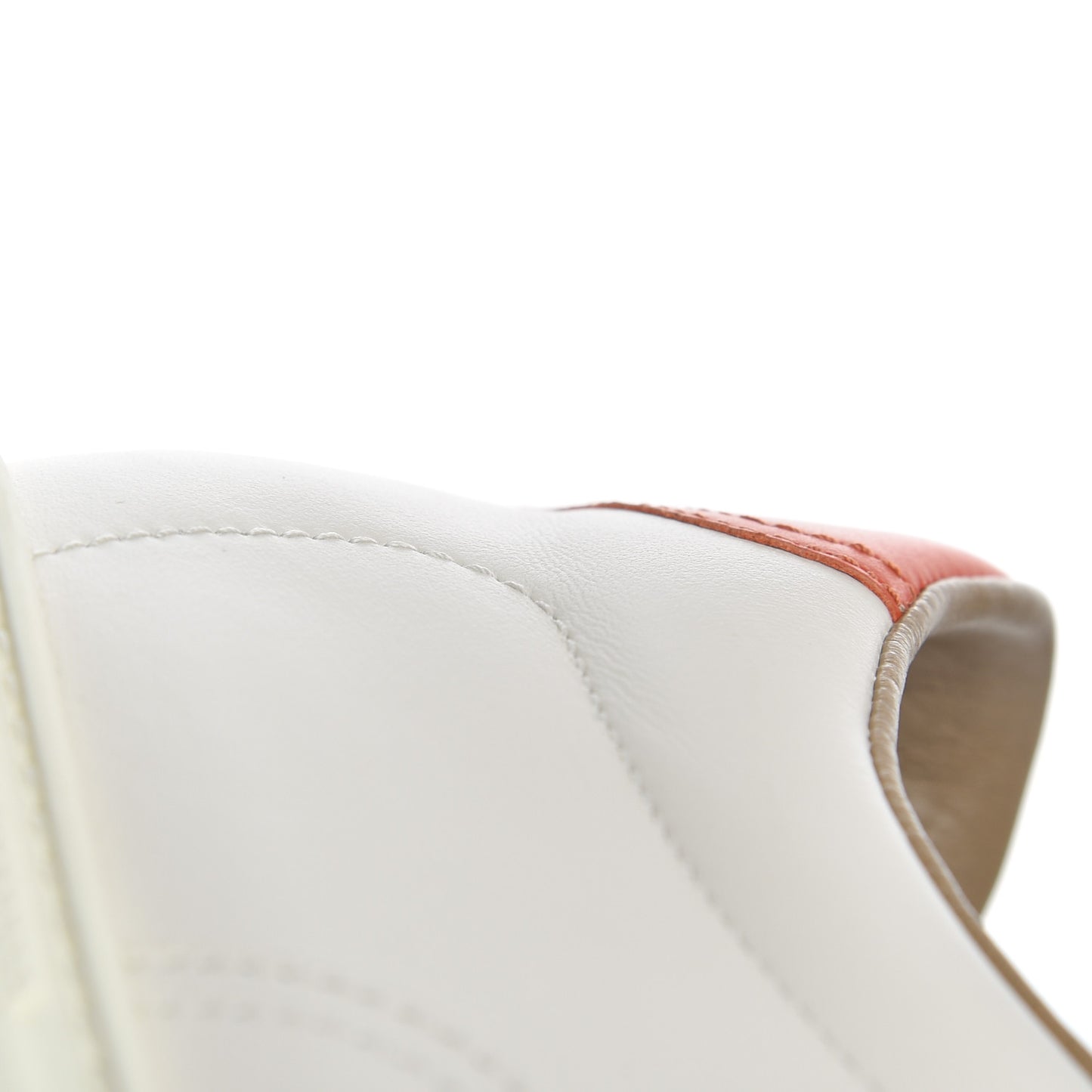 Calfskin Mens Quicker Sneakers 42 White Orange