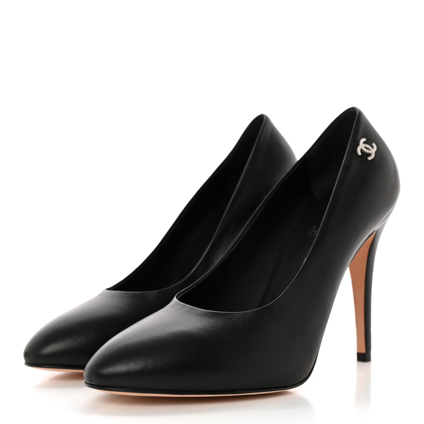 Lambskin CC Pumps 39 Black