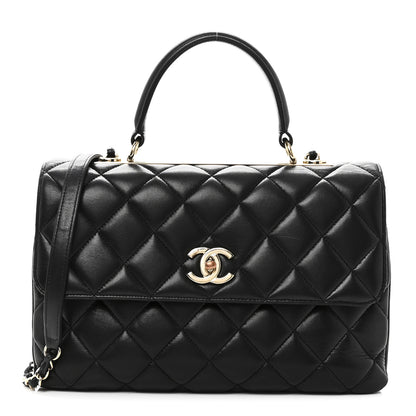 Chanel Lambskin Quilted Medium Trendy CC Flap Dual Handle Bag Black 1 of 11