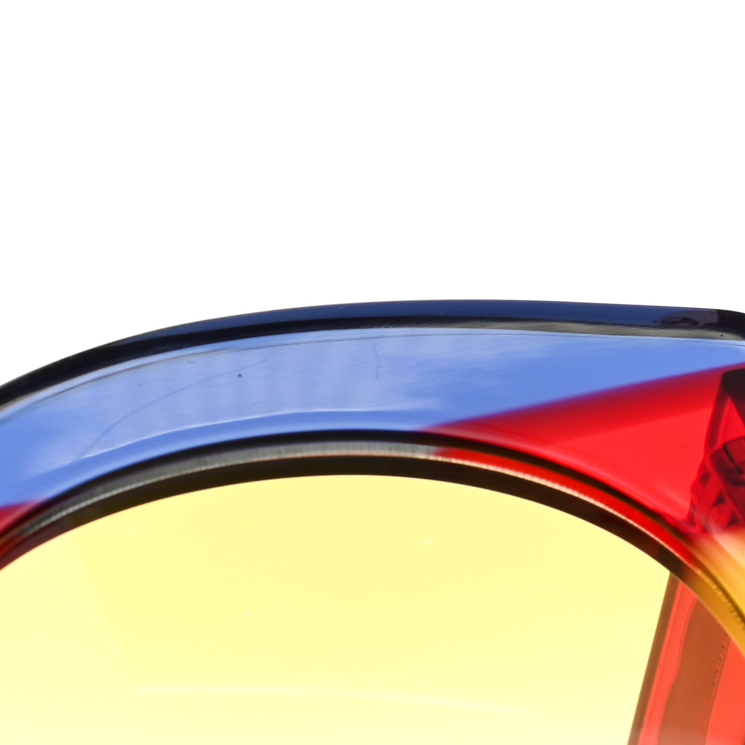 Gucci Acetate Round Frame Sunglasses GG0177S Blue Red Yellow 11 of 12