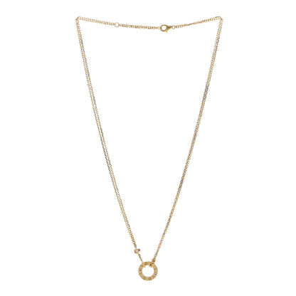 Cartier 18K Yellow Gold 2 Diamond LOVE Necklace 3 of 6