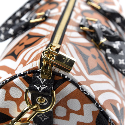 Louis Vuitton Monogram Giant Crafty Keepall Bandouliere 45 Creme Caramel Black 9 of 10