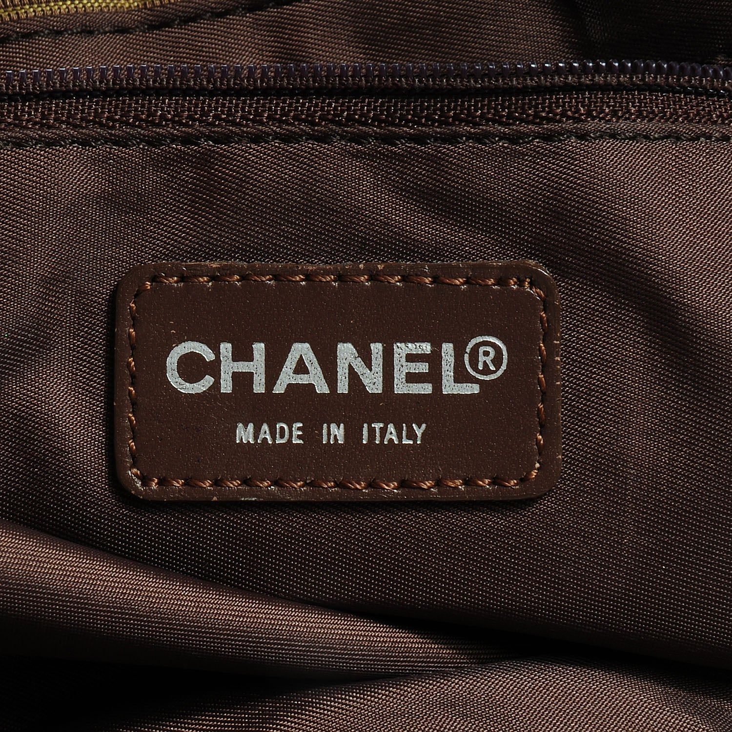 Chanel Nylon Travel Large Tote Khaki Brown 7 of 7