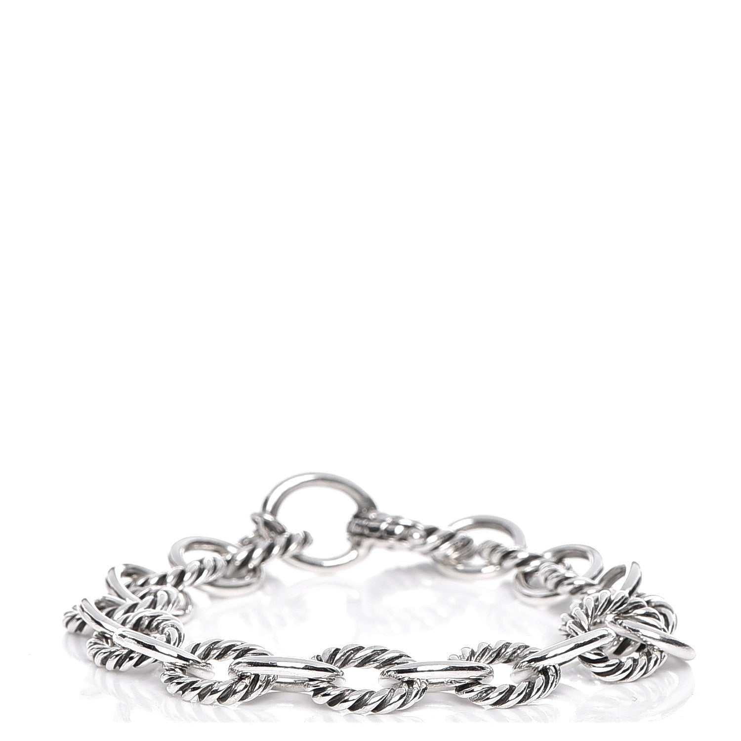 David Yurman Sterling Silver 10mm Medium Oval Link Bracelet 1 of 7