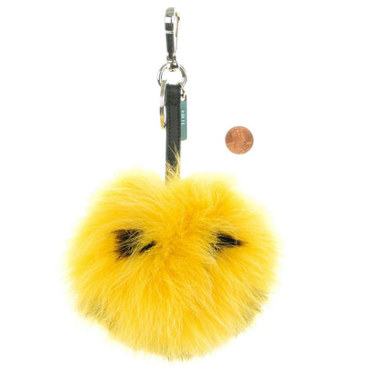 Fendi Fox Fur Smiley Bag Charm Yellow 2 of 4