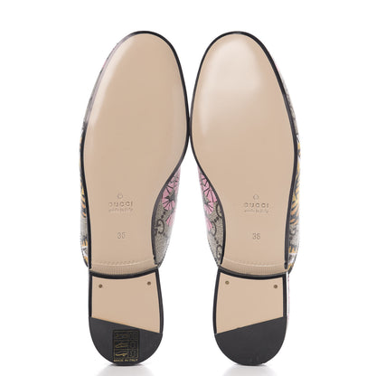Gucci GG Supreme Monogram Bengal Womens Princetown Slippers 36 Beige Crop Pink 5 of 9