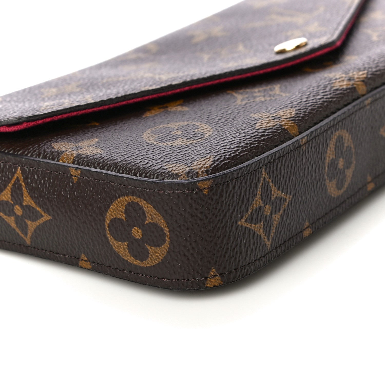 Louis Vuitton Monogram Pochette Felicie Chain Wallet Fuchsia 10 of 18