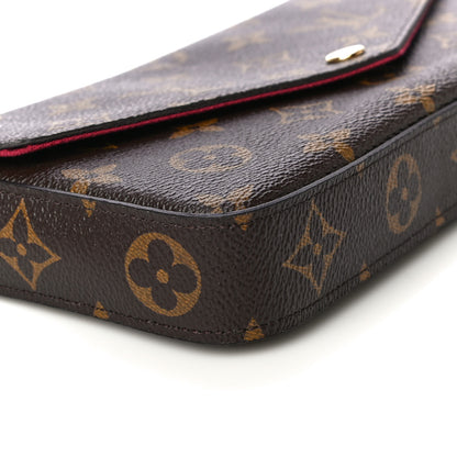 Louis Vuitton Monogram Pochette Felicie Chain Wallet Fuchsia 10 of 18
