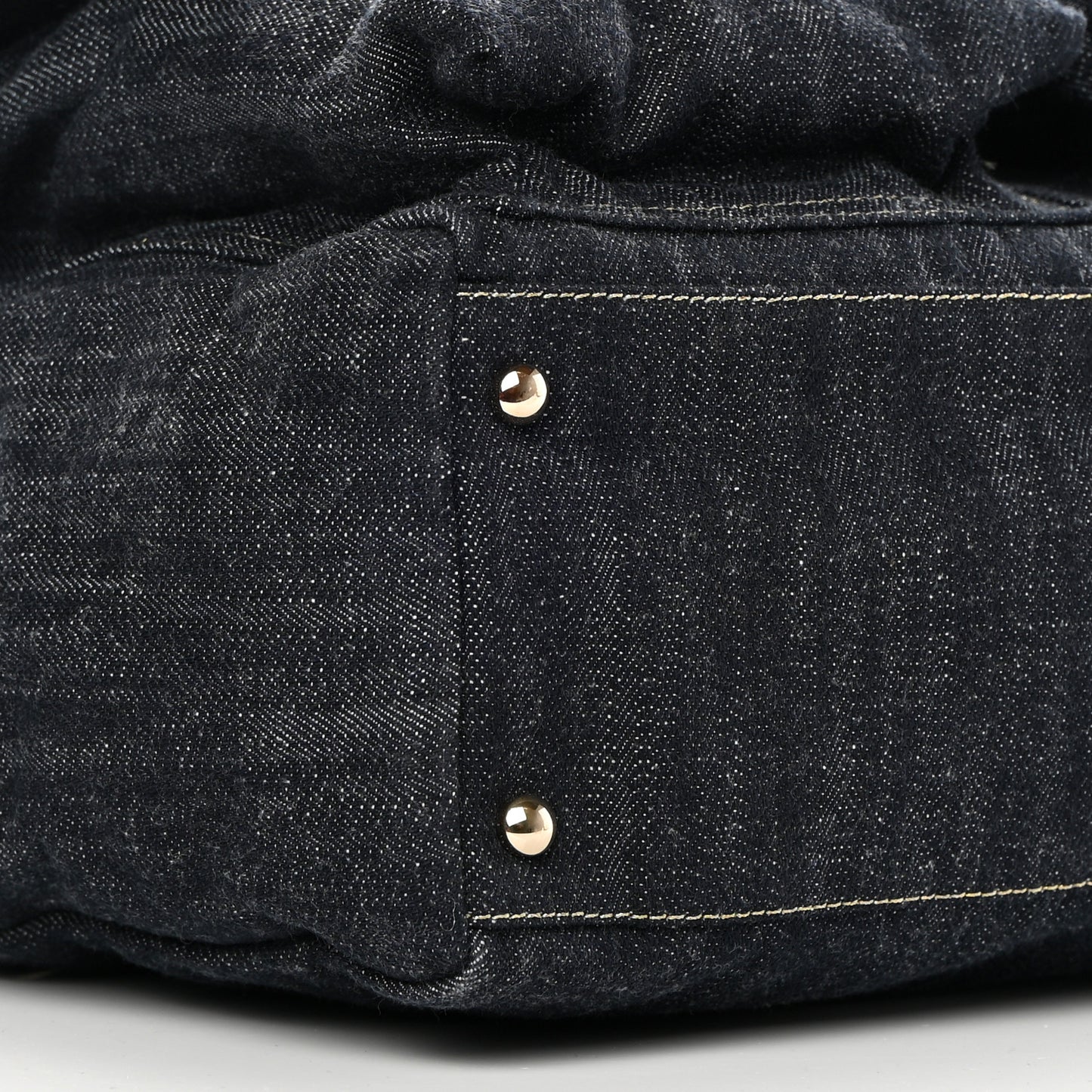 Denim CC Double Pocket Shoulder Bag