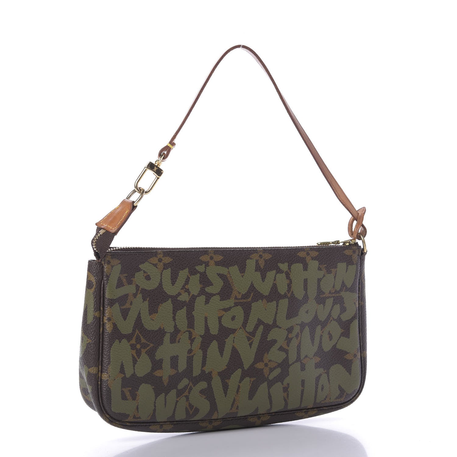 Louis Vuitton Monogram Graffiti Pochette Accessories Kaki 3 of 8