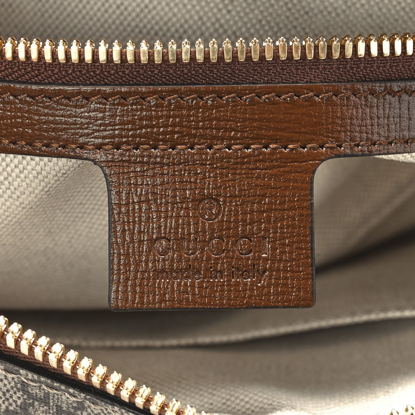 GG Supreme Monogram Azalea Calfskin Fake/Not Small Retro Interlocking G Belt Bag 90 36 Beige Ebony Brown Sugar