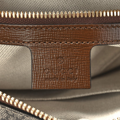 Gucci GG Supreme Monogram Azalea Calfskin Fake/Not Small Retro Interlocking G Belt Bag 90 36 Beige Ebony Brown Sugar 6 of 13