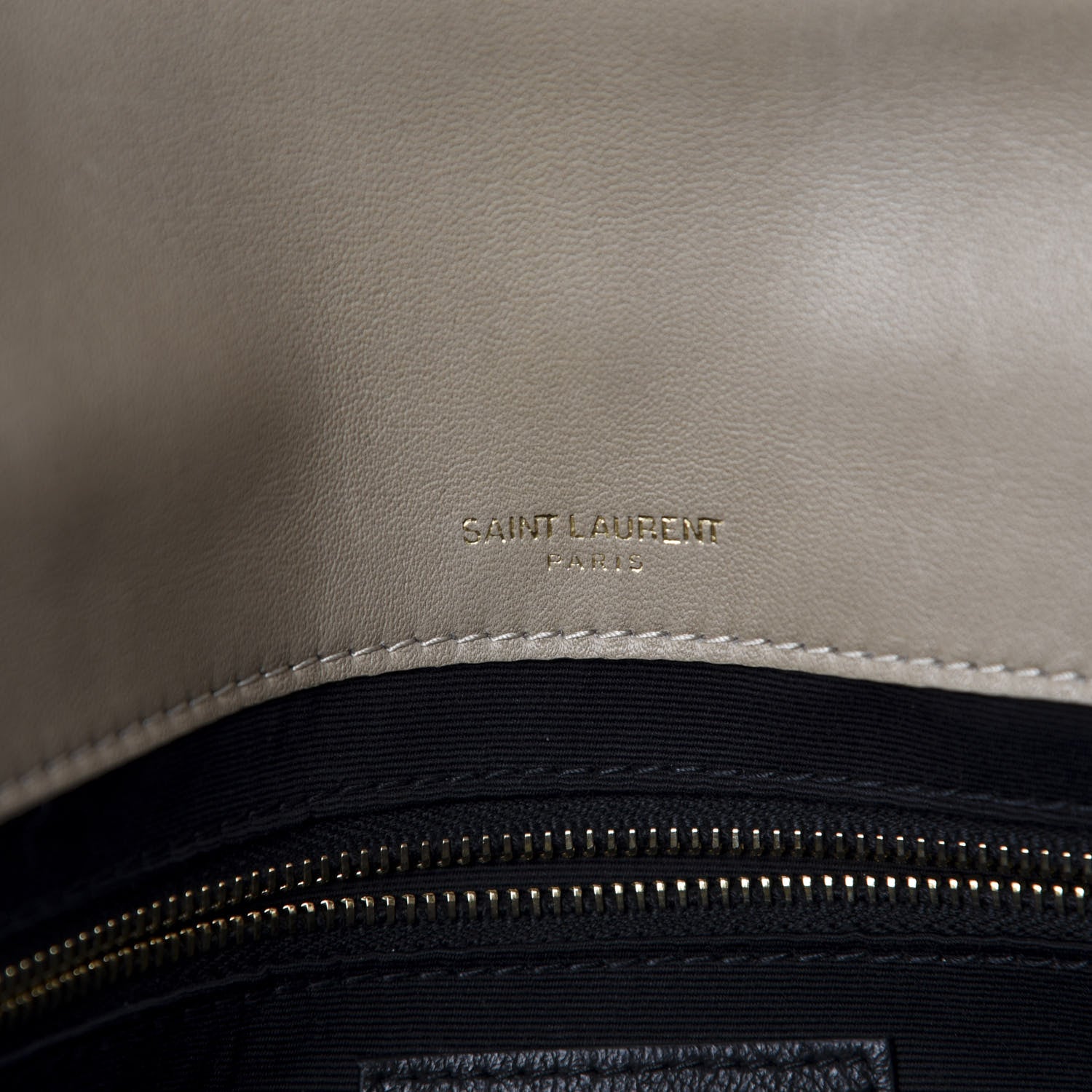 Saint Laurent Lambskin Suede Patchwork Monogram Medium Jamie Baguette Sea Salt 9 of 11