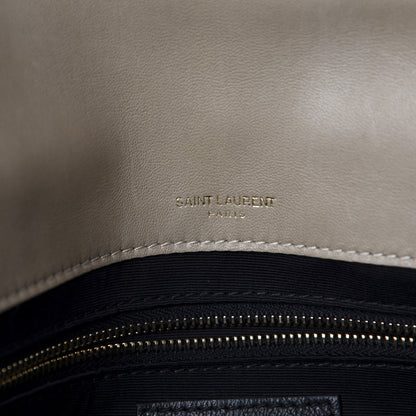 Saint Laurent Lambskin Suede Patchwork Monogram Medium Jamie Baguette Sea Salt 9 of 11