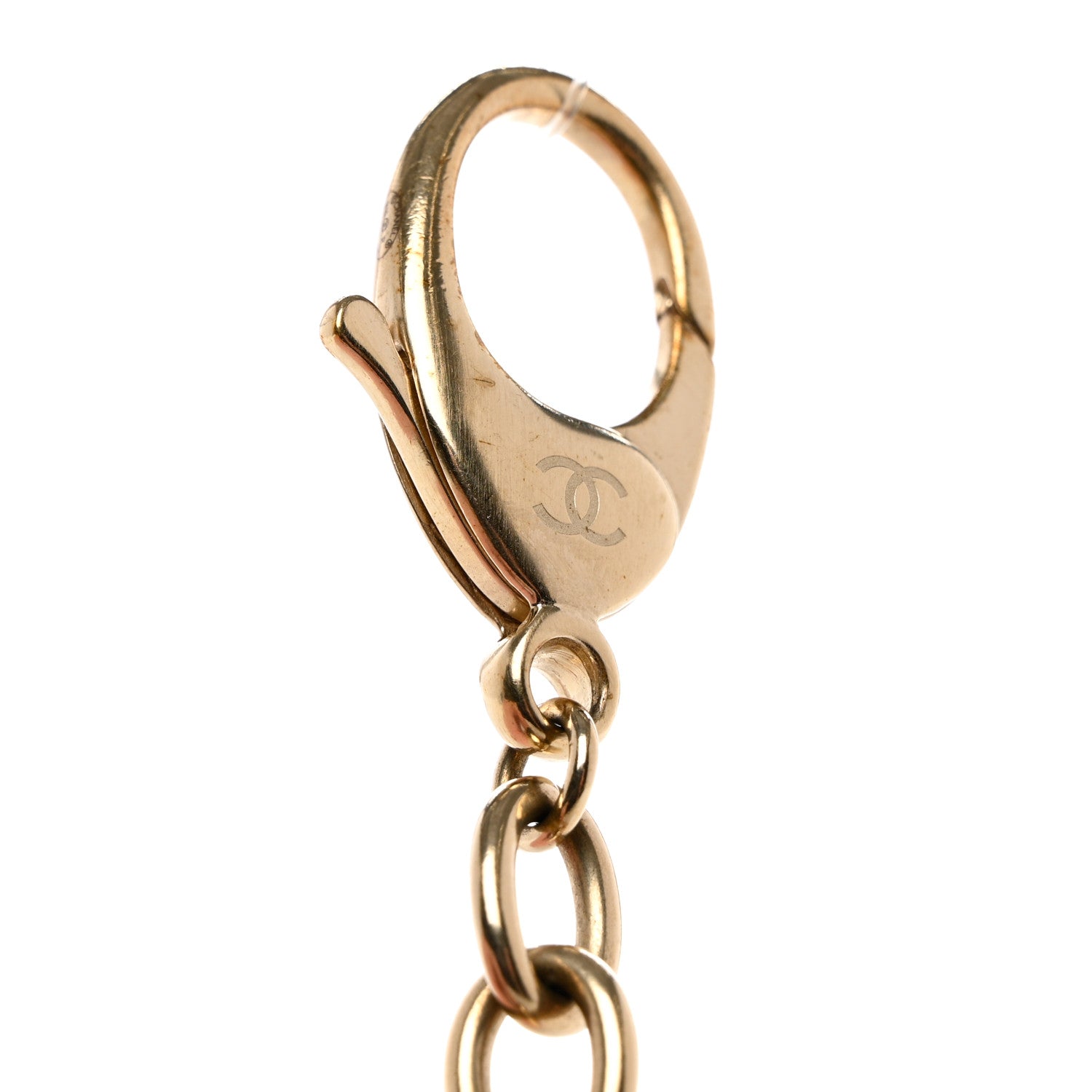 Chanel Lambskin CC Chain Keychain Black Gold 3 of 5