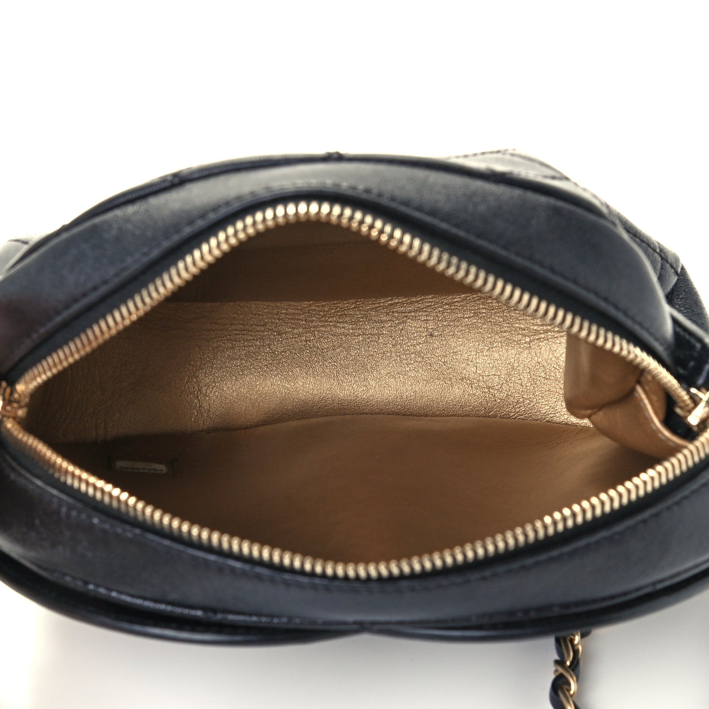 Lambskin Quilted Coco Midnight Camera Case Black
