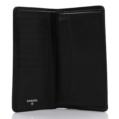 Chanel Lambskin Quilted Yen Wallet Black 5 of 11