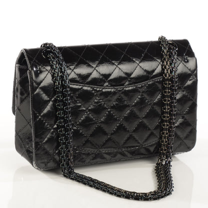Chanel Glazed Calfskin Quilted 2.55 Reissue 225 Flap Black 3 of 8