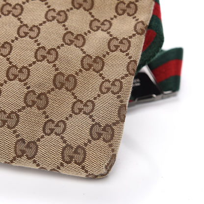 Gucci GG Monogram Web Double Pocket Belt Bag Dark Brown 7 of 7