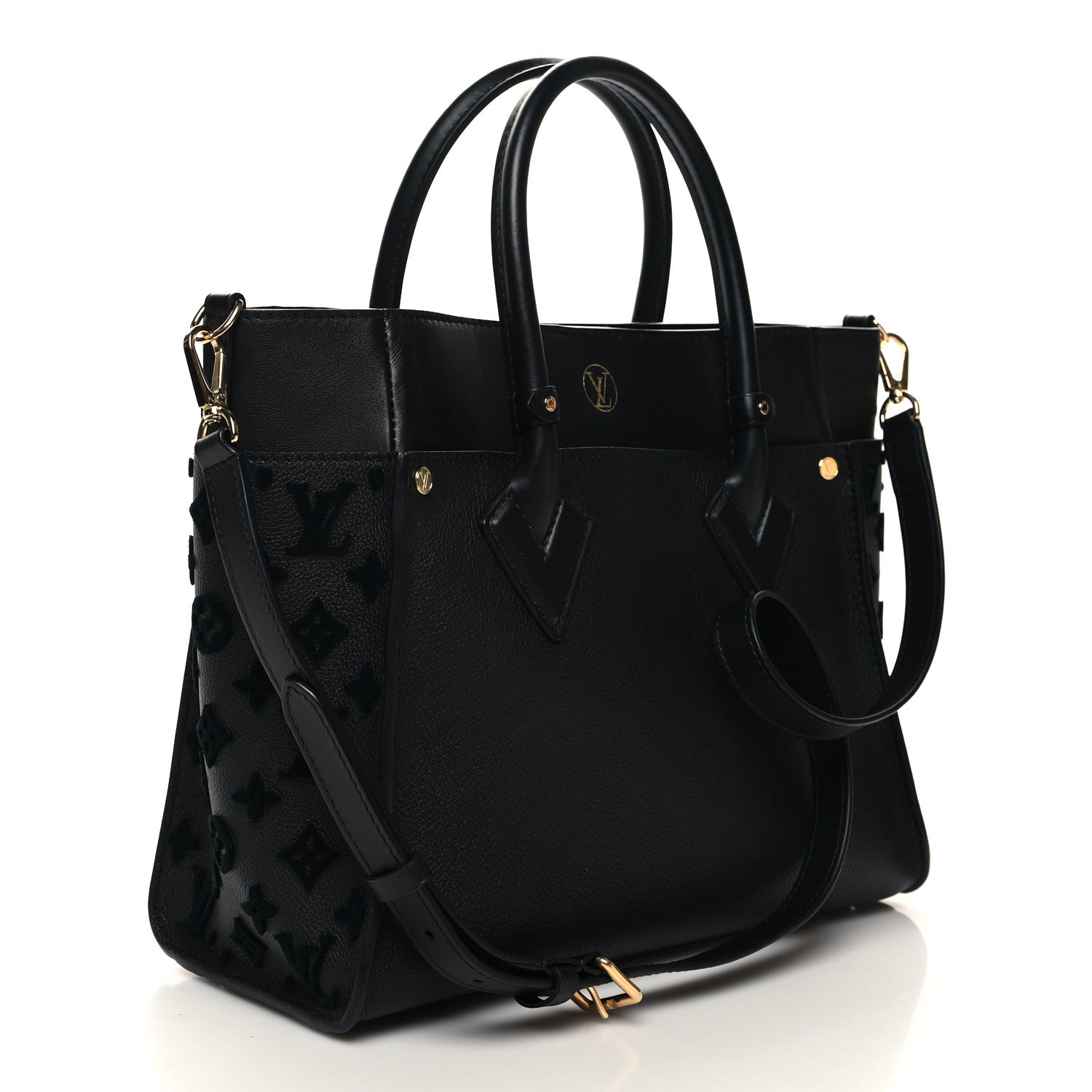 Louis Vuitton Calfskin Monogram Tufting On My Side Black 3 of 9