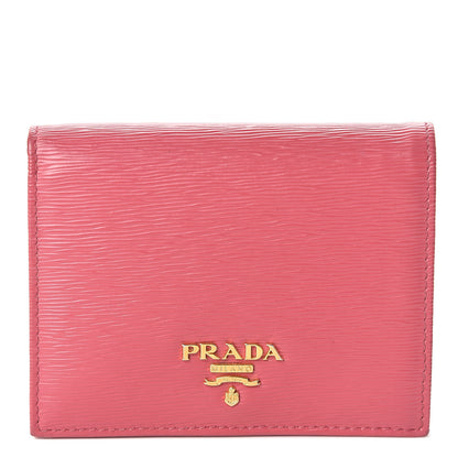 Prada Vitello Move Bi-Fold Wallet Ibisco 1 of 6