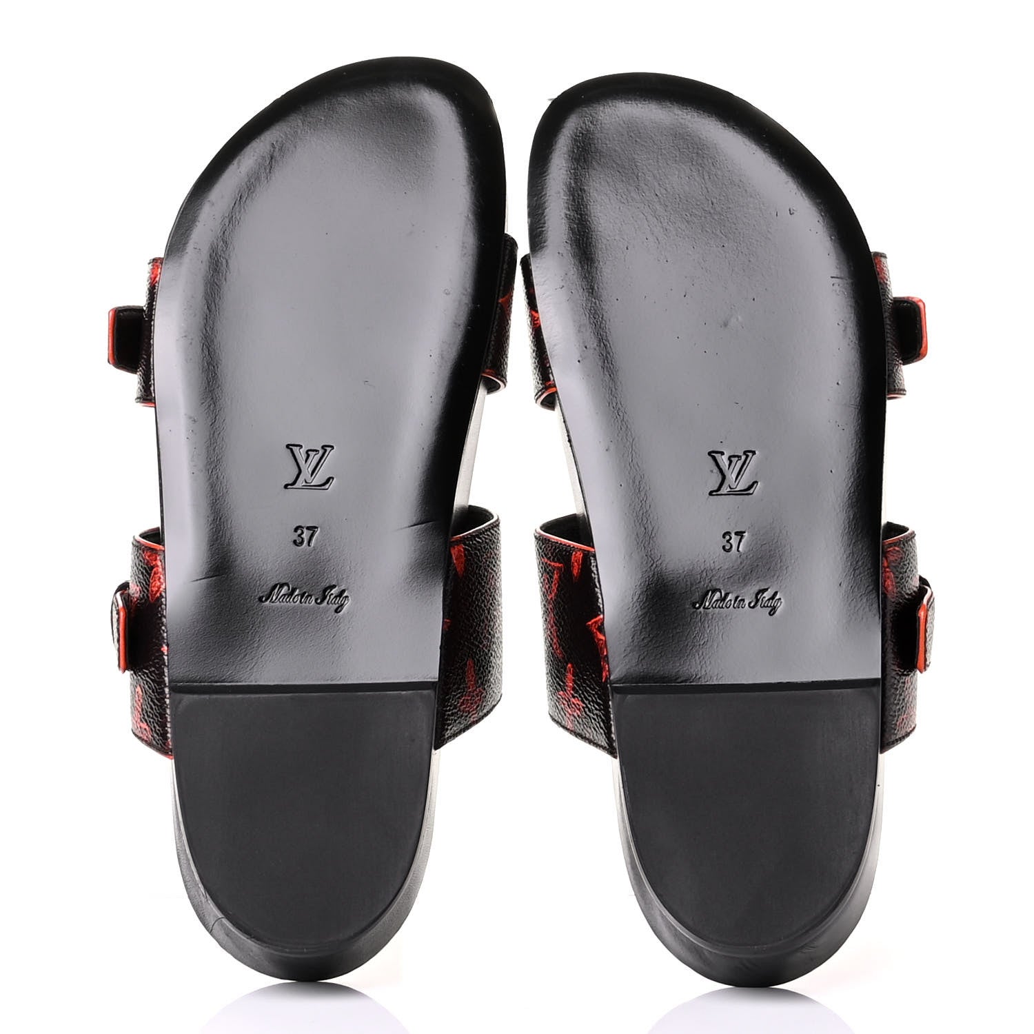 Louis Vuitton Catogram Bom Dia Flat Mule 37 Black Marron 4 of 5