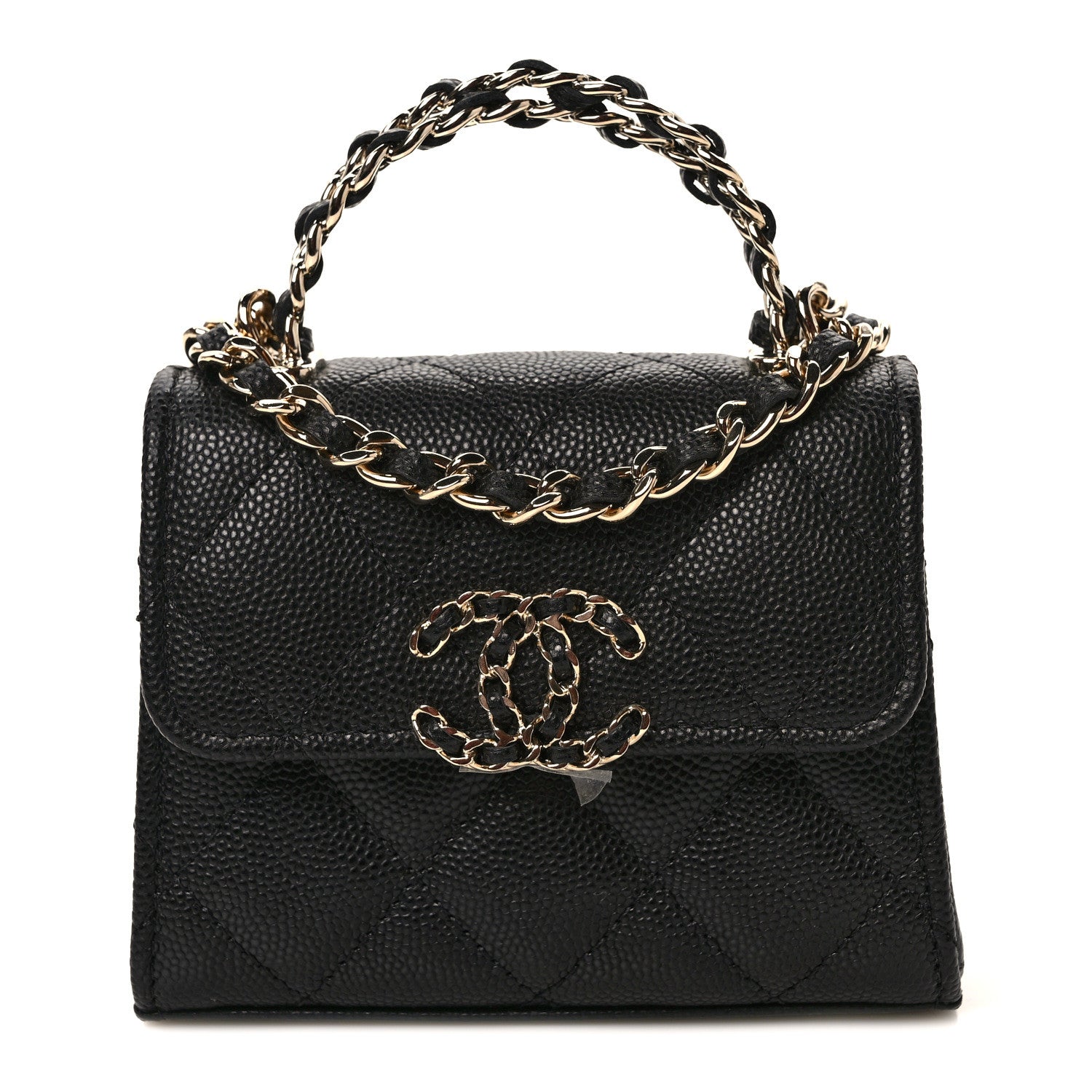 Chanel Caviar Quilted Chain Top Handle With Chain Black 1 of 9