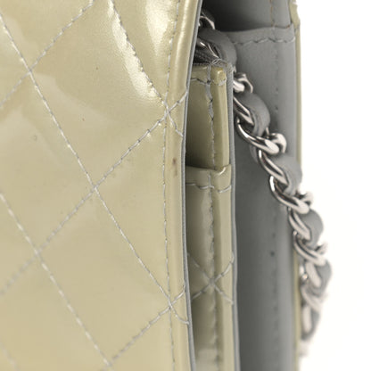 Chanel Patent Quilted Brilliant Wallet On Chain WOC Silver 12 of 14