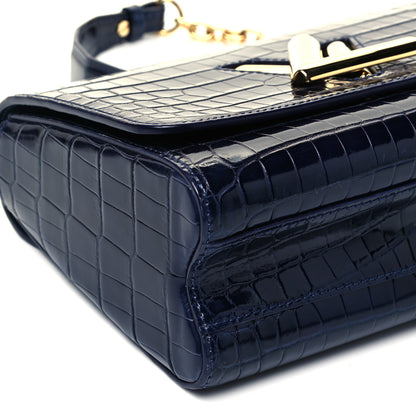 Louis Vuitton Crocodile Twist Shoulder Bag MM Saphir 6 of 7