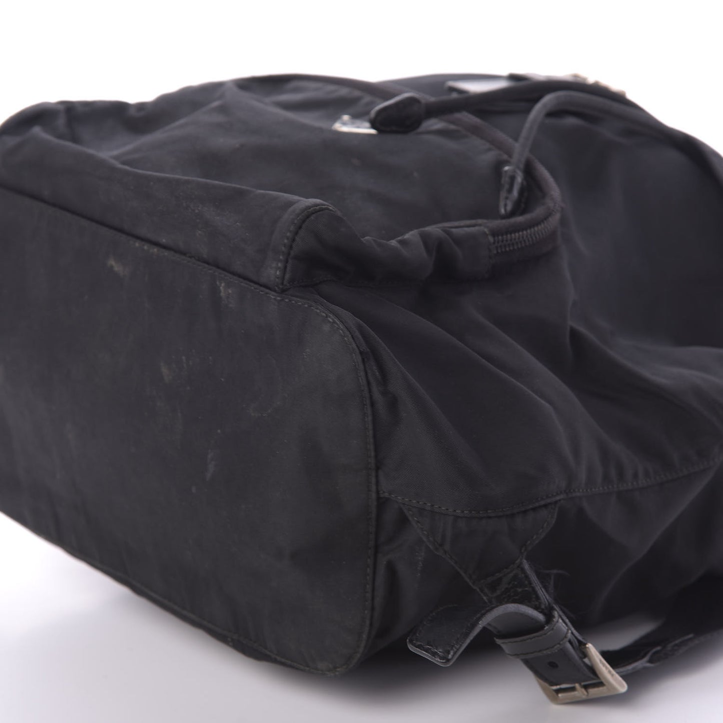 Nylon Vela Medium Cinch Backpack Black