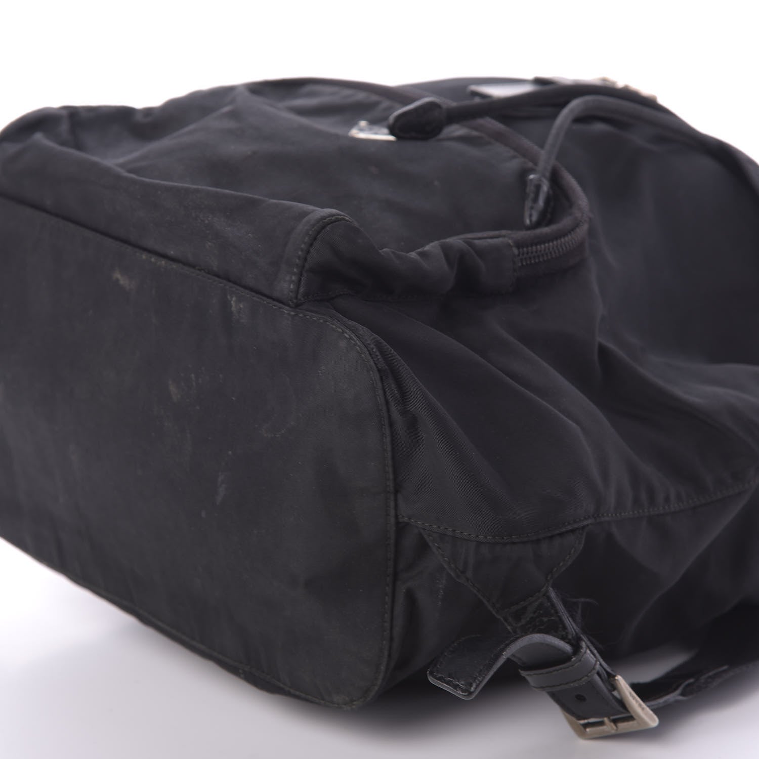Prada Nylon Vela Medium Cinch Backpack Black 6 of 10