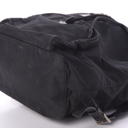 Prada Nylon Vela Medium Cinch Backpack Black 6 of 10