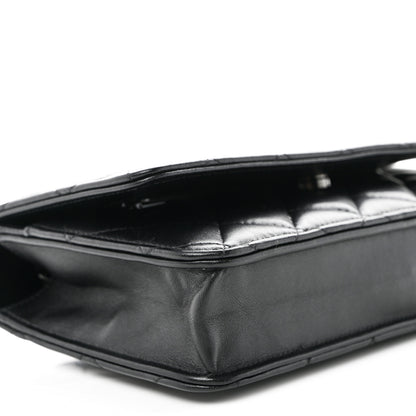 Chanel Lambskin Quilted Wallet On Chain WOC So Black 10 of 11