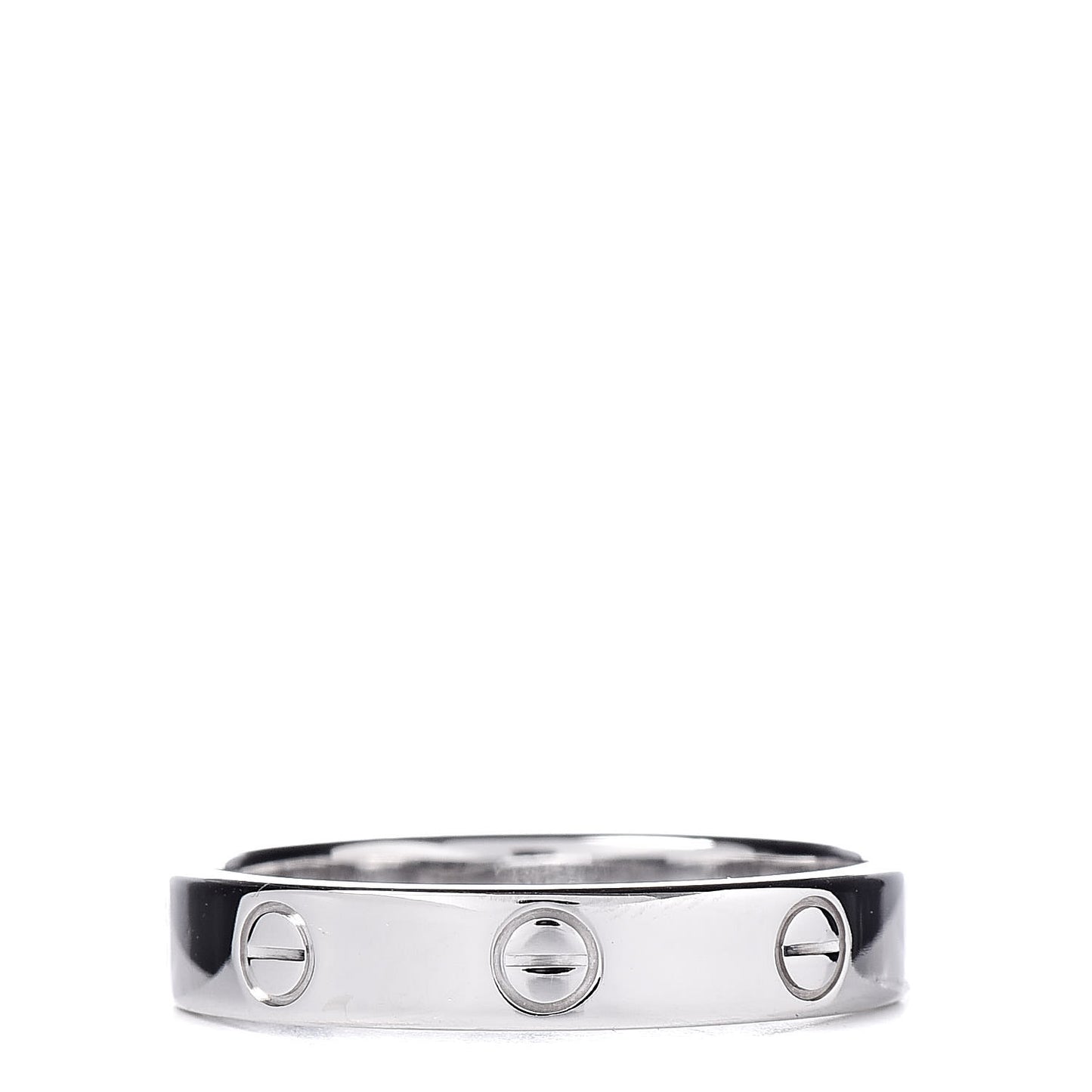 18K White Gold 3.5mm LOVE Wedding Band Ring 58 8.25