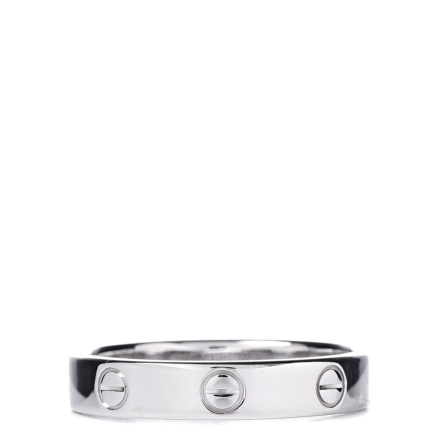 Cartier 18K White Gold 3.5mm LOVE Wedding Band Ring 58 8.25 3 of 4