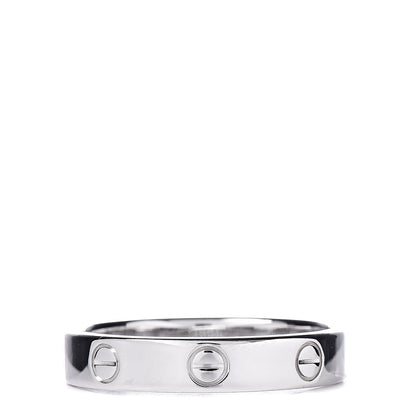 Cartier 18K White Gold 3.5mm LOVE Wedding Band Ring 58 8.25 3 of 4