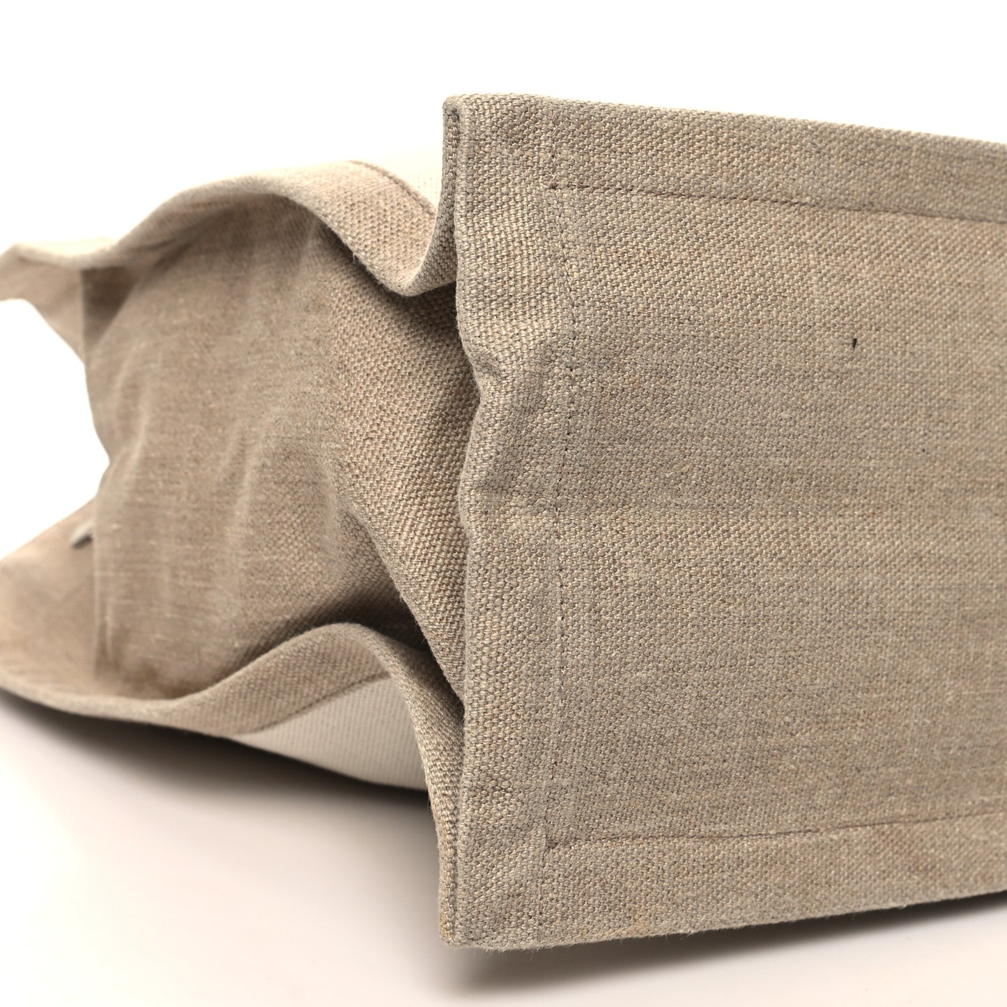 Linen Calfskin Rive Gauche Tote Optic White