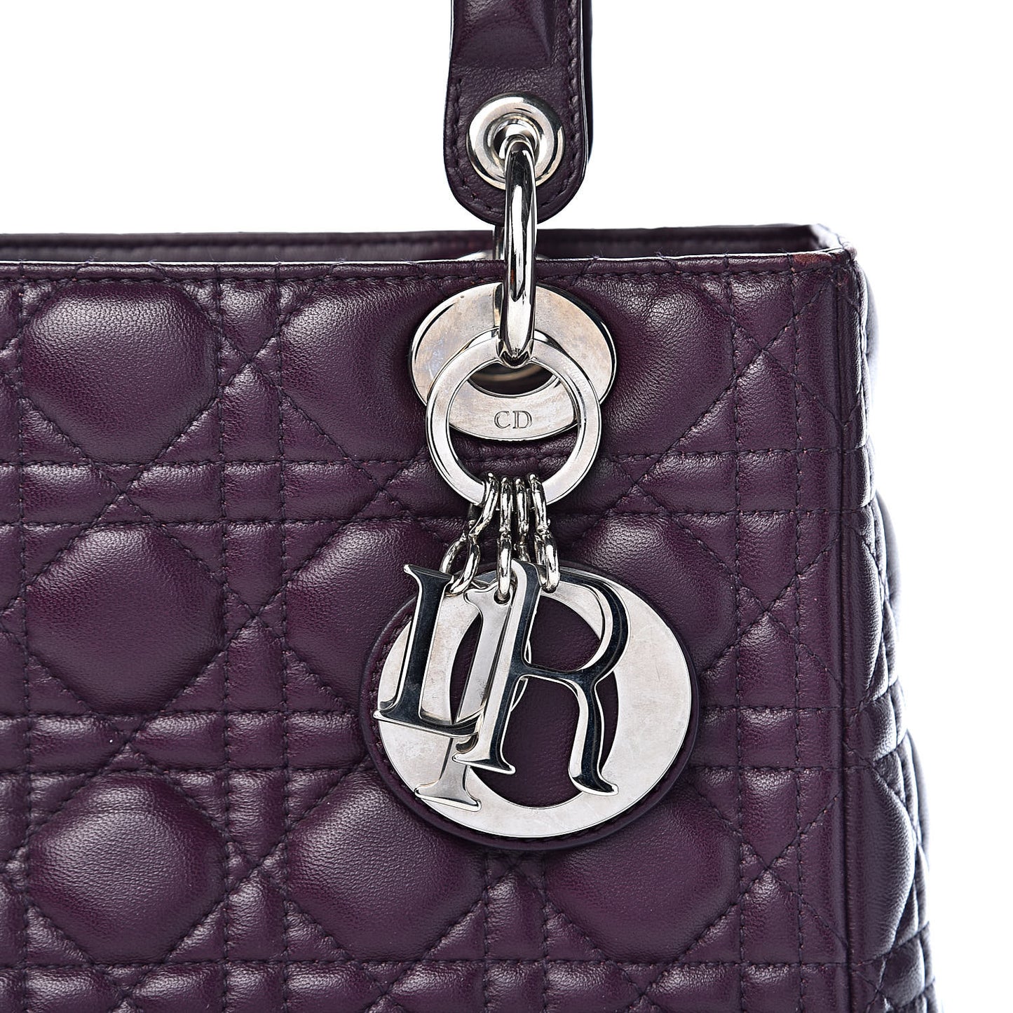 Lambskin Cannage Medium Lady Dior Purple