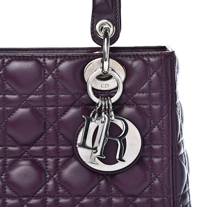 Christian Dior Lambskin Cannage Medium Lady Dior Purple 11 of 11