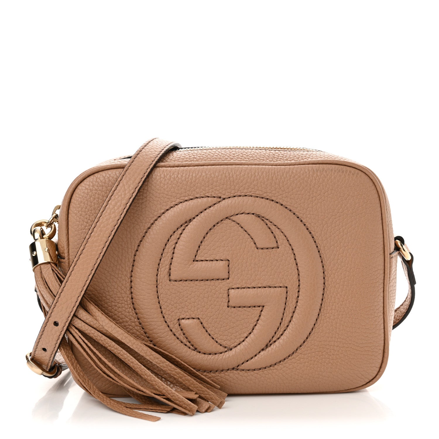 Gucci Pebbled Calfskin Small Soho Disco Bag Rose Beige 1 of 11