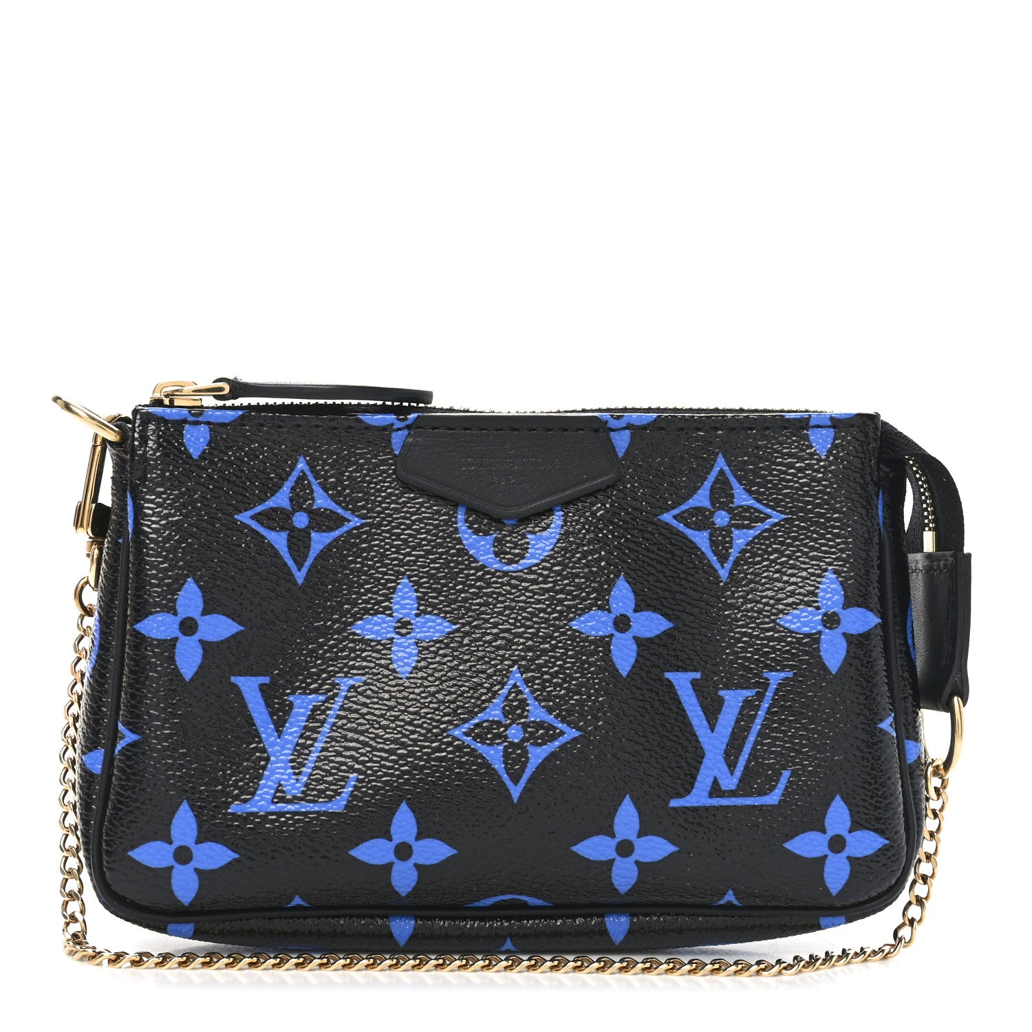 Louis Vuitton Colored Monogram Mini Pochette Accessories Blue Black 1 of 8