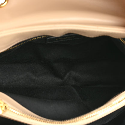 Saint Laurent Calfskin Y Quilted Monogram Medium Loulou Chain Satchel Nude Powder 6 of 20