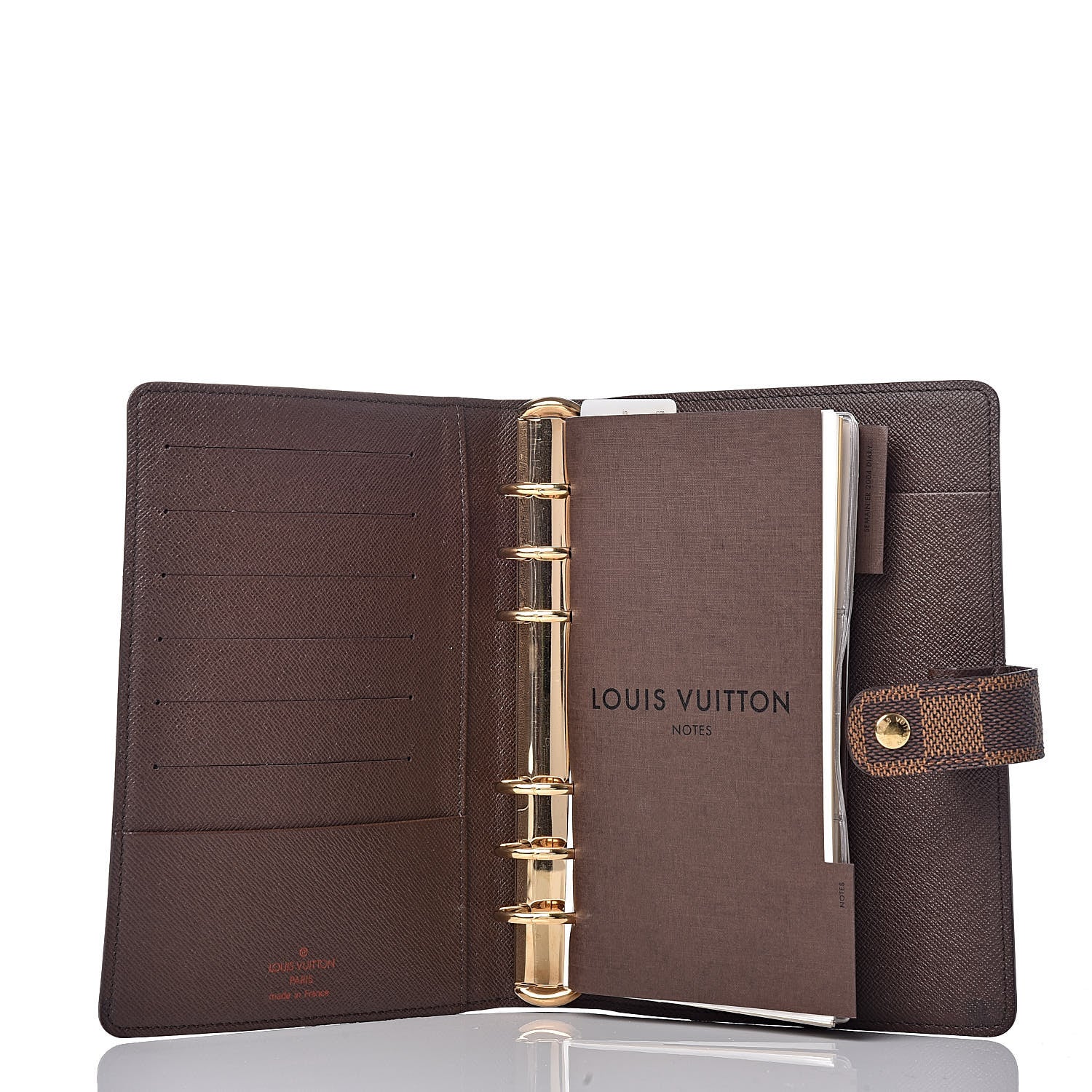 Louis Vuitton Damier Ebene Medium Ring Agenda Cover 6 of 7