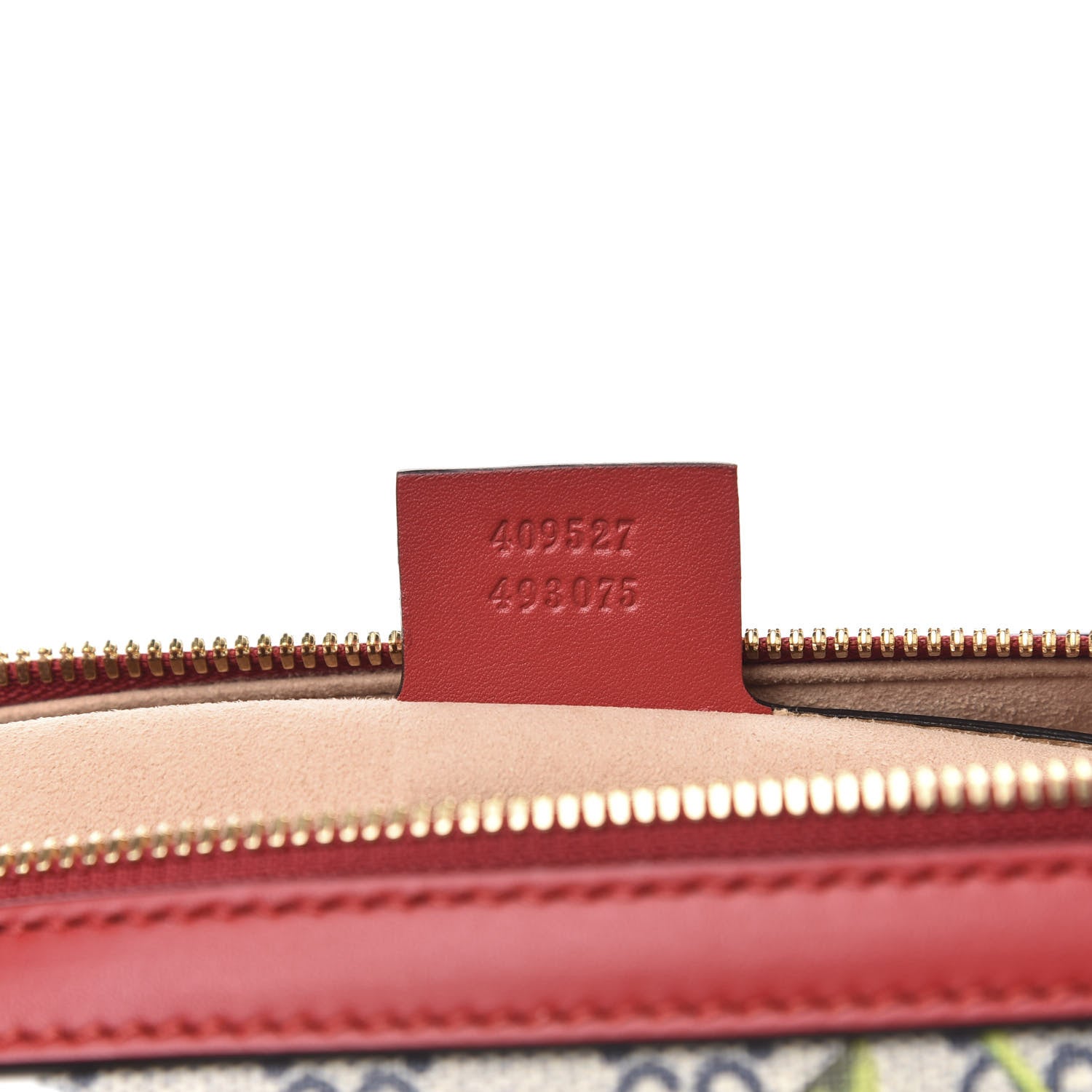 Gucci GG Supreme Monogram Blooms Medium Boston Beige Blue Navy Hibiscus Red 8 of 10