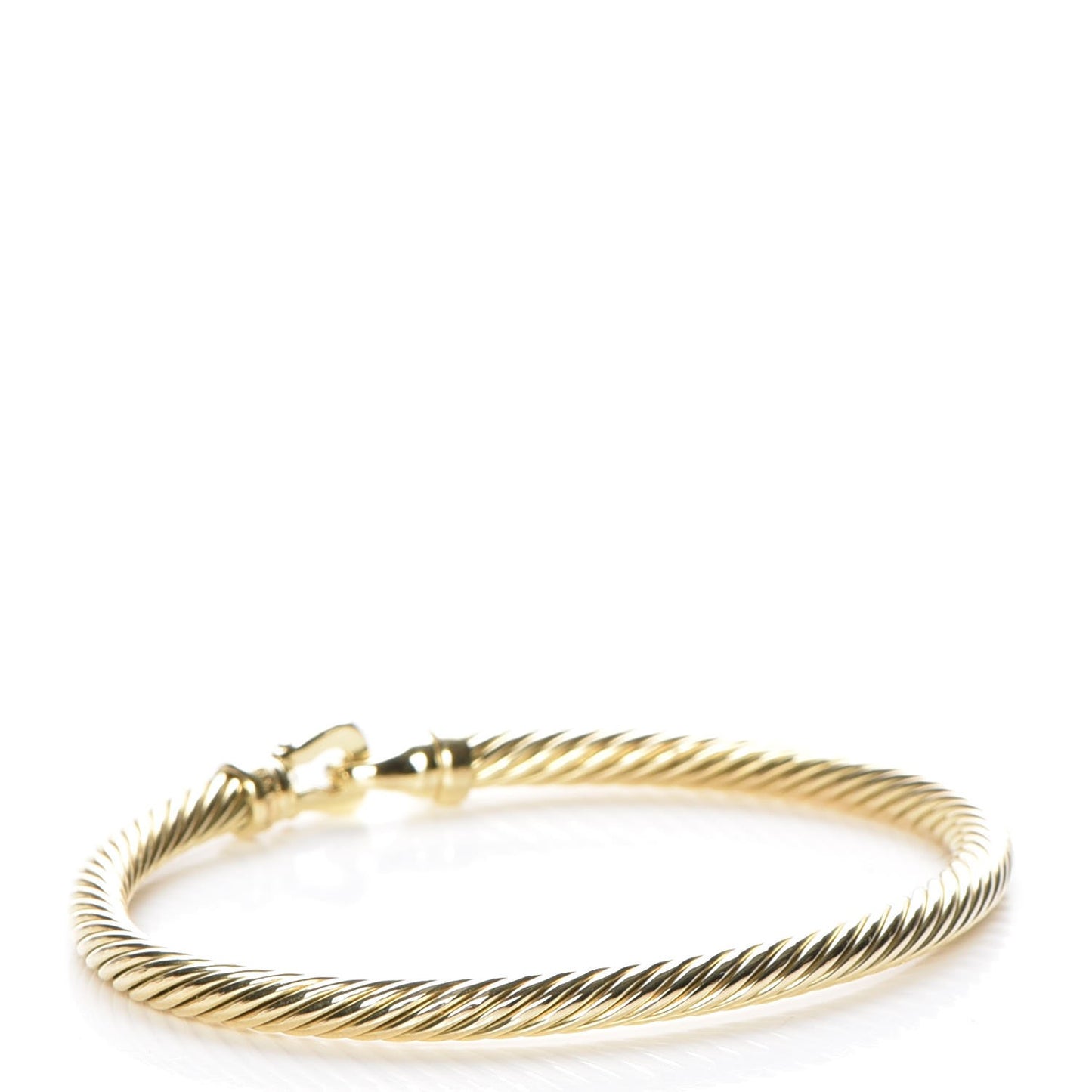 18K Yellow Gold 4mm Cable Buckle Bracelet