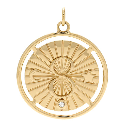 Foundrae 18K Yellow Gold Large Karma Medallion Pendant 1 of 4