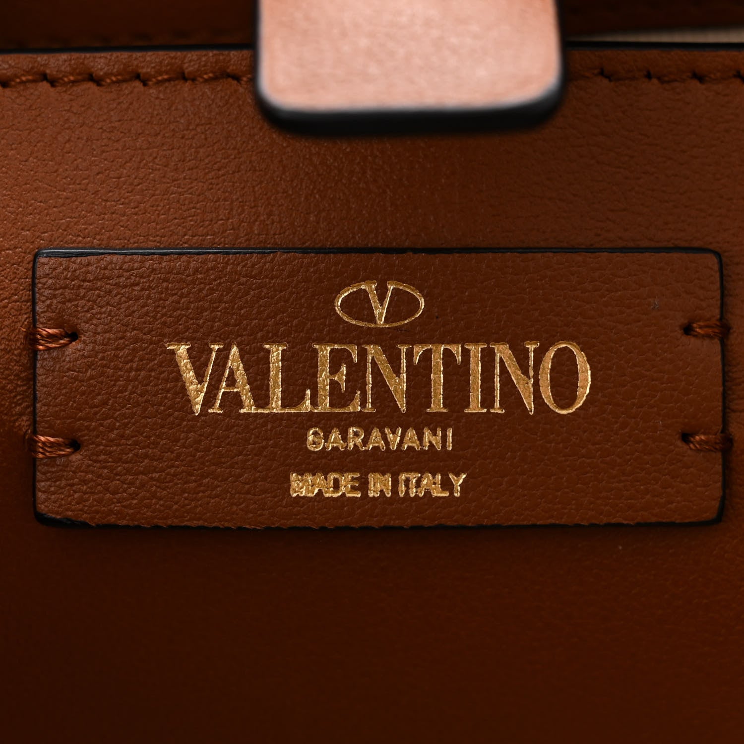 Valentino Garavani Canvas Calfskin Mini Bandana Print Small Vlogo Signature Tote Saddle Brown Multicolor 6 of 10