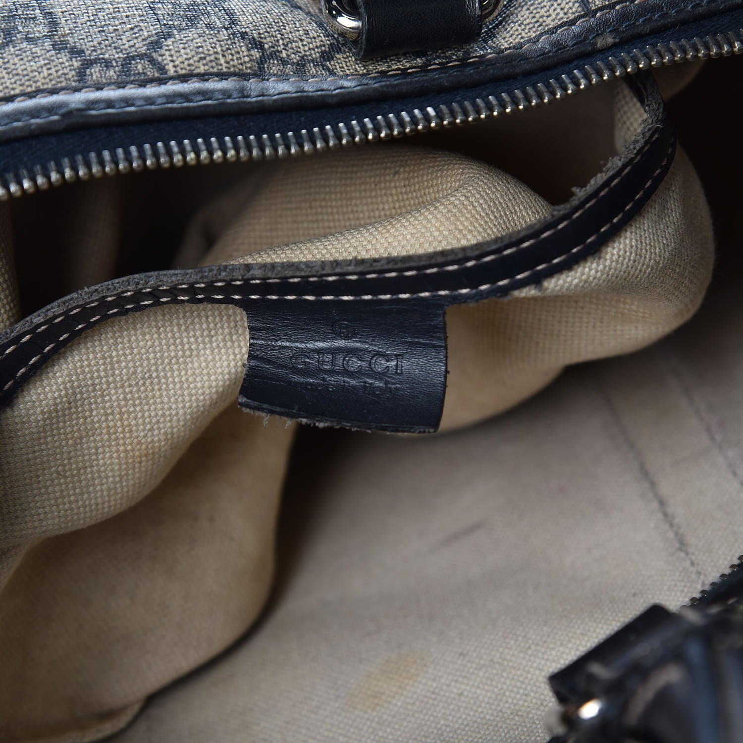 Gucci GG Plus Monogram Large Carry On Duffle Bag Navy 6 of 25