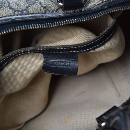 Gucci GG Plus Monogram Large Carry On Duffle Bag Navy 6 of 25