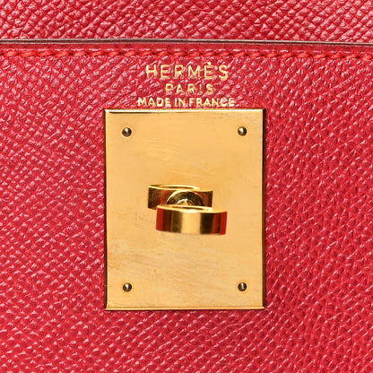 Hermes Courchevel Kelly Retourne 28 Rouge Vif 5 of 13
